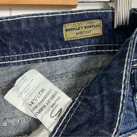 Silver Jeans Berkley Surplus Bootcut Women's Size W27 L31 Destroyed Dark Denim - Picture 3 of 11